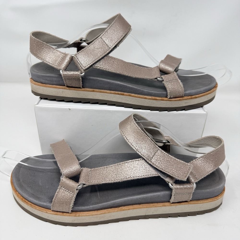 Merrell Juno Sandals Womens 11 Metallic Rose Gold Leather Strappy Hiking Beach